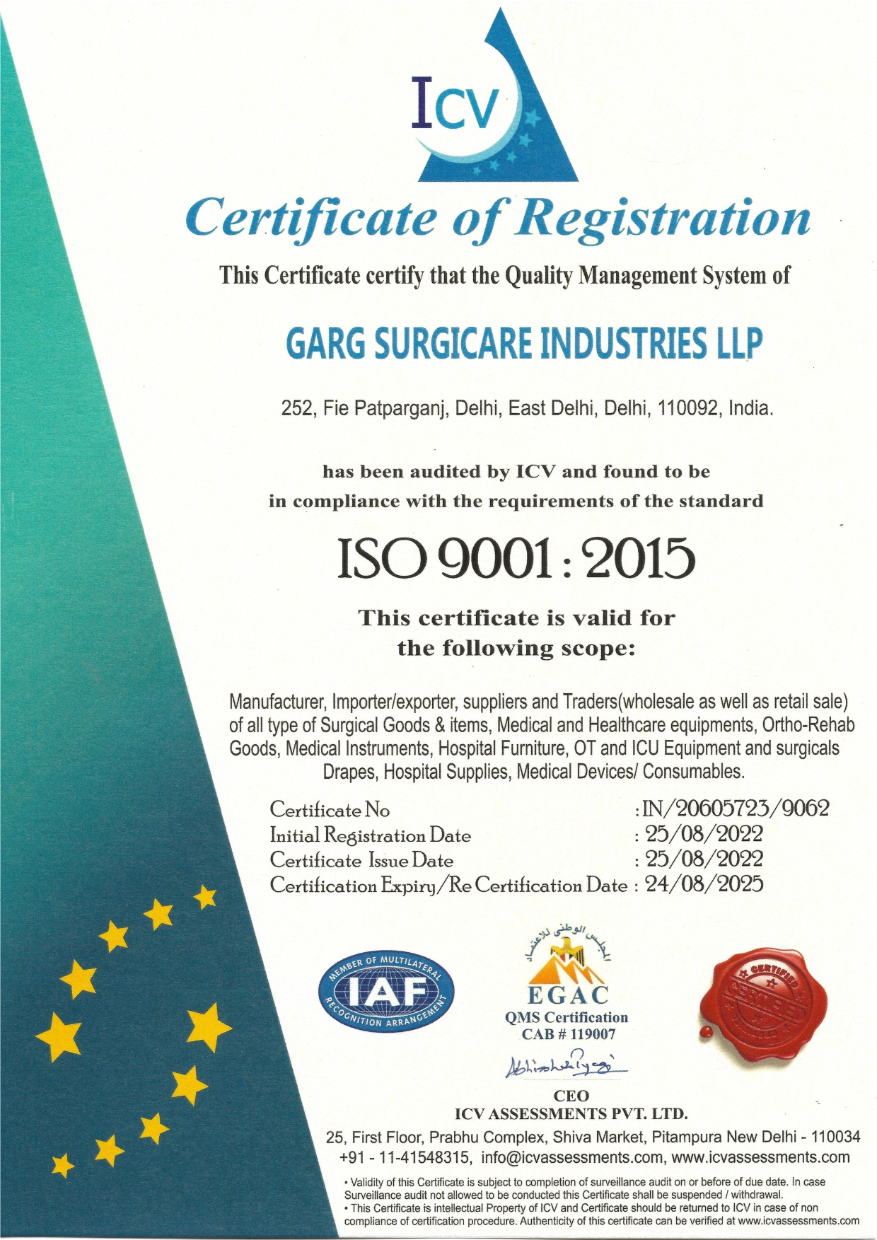 certificate of registration